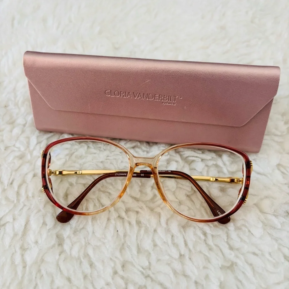 Gloria Vanderbilt Zyloware 265 Women's Multicolor Glasses Frame Only w/ case
